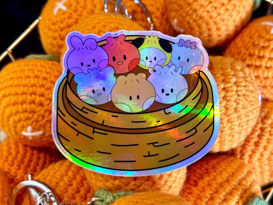 [IN STOCK - STICKERS] Bangtan Buns Holographic Sticker