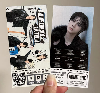 [MADE TO ORDER - CONCERT TICKET] BTS Jin | RunSeokjin_EP.Tour World Tour - (Personalized) Memorabilia Concert Ticket