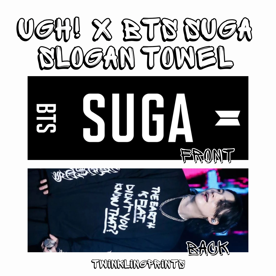 [IN STOCK - SLOGAN TOWEL] BTS Microfiber Slogan Towel (Bangtan, Jungkook, V, Jimin, j-hope, Suga, Jin, RM)