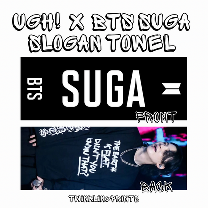 [IN STOCK - SLOGAN TOWEL] BTS Microfiber Slogan Towel (Bangtan, Jungkook, V, Jimin, j-hope, Suga, Jin, RM)