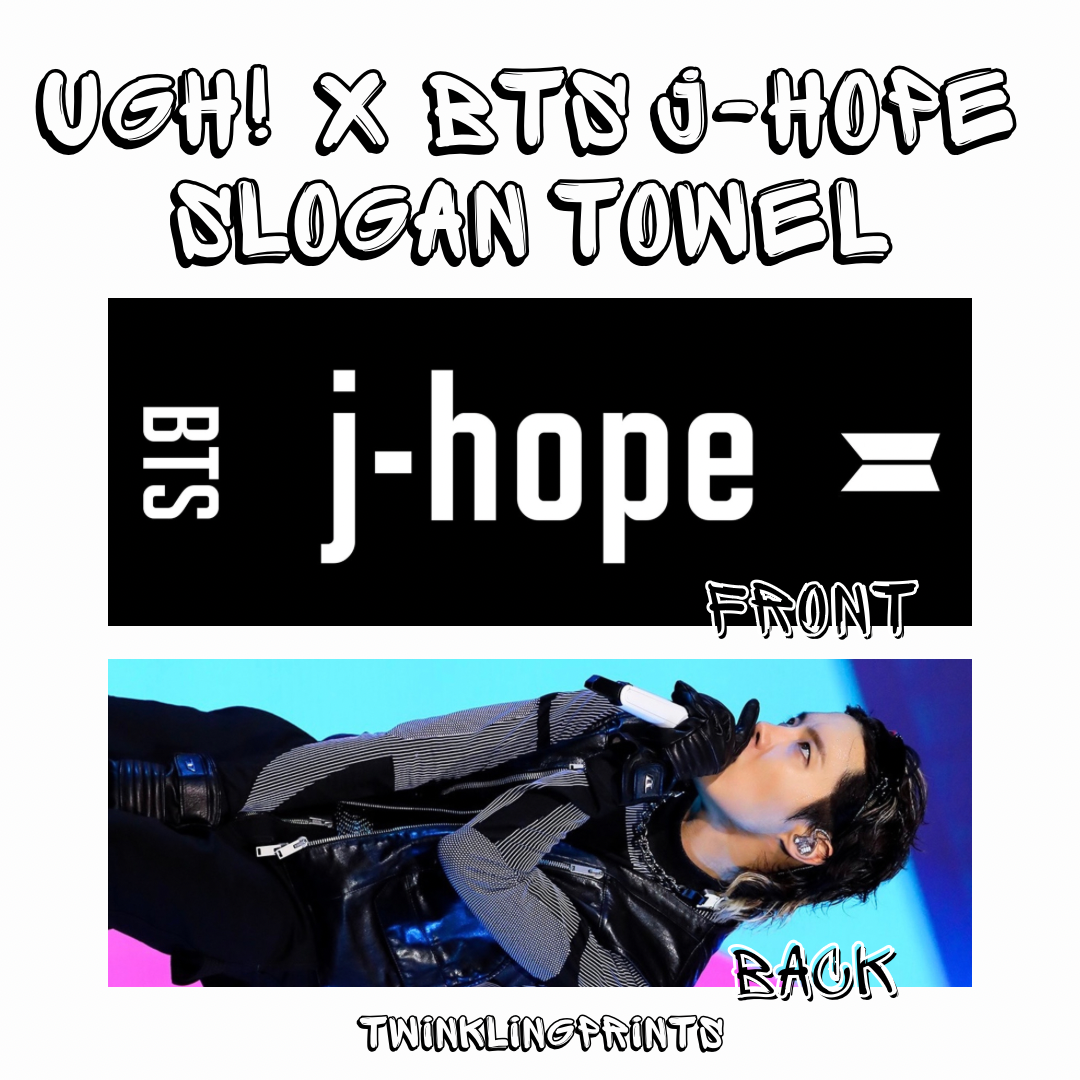 [IN STOCK - SLOGAN TOWEL] BTS Microfiber Slogan Towel (Bangtan, Jungkook, V, Jimin, j-hope, Suga, Jin, RM)