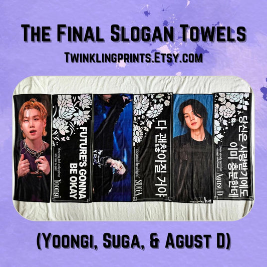 [IN STOCK - SLOGAN TOWEL] The Final Microfiber Slogan Towel (Agust D, Suga, Yoongi)