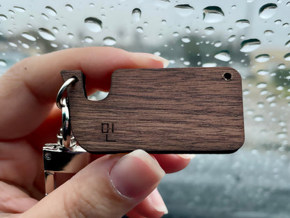 [IN STOCK - KEYCHAINS] BTS SUGA (Walnut) Whale Cutting Board Mini Wooden Keychain