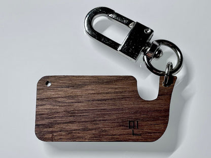 [IN STOCK - KEYCHAINS] BTS SUGA (Walnut) Whale Cutting Board Mini Wooden Keychain