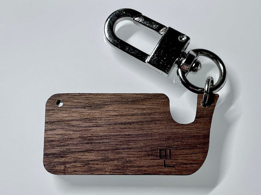 [IN STOCK - KEYCHAINS] BTS SUGA (Walnut) Whale Cutting Board Mini Wooden Keychain