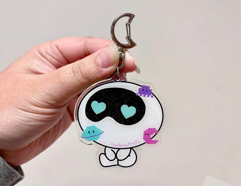 [IN STOCK - KEYCHAINS] BTS Jin x Wootteo (Emoticon Version) Glitter Epoxy Acrylic Keychain