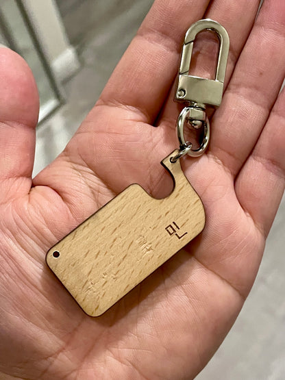 [IN STOCK - KEYCHAINS] BTS SUGA (Beech) Whale Cutting Board Mini Wooden Keychain