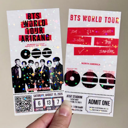 [MADE TO ORDER - CONCERT TICKET] 1 - BTS World Tour ARIRANG V2.0 - (Personalized) Memorabilia Concert Ticket