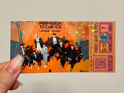 [MADE TO ORDER - CONCERT TICKET] BTS x PTD Permission to Dance On Stage Las Vegas - ONLINE Streaming - (Personalized) Memorabilia Concert Ticket