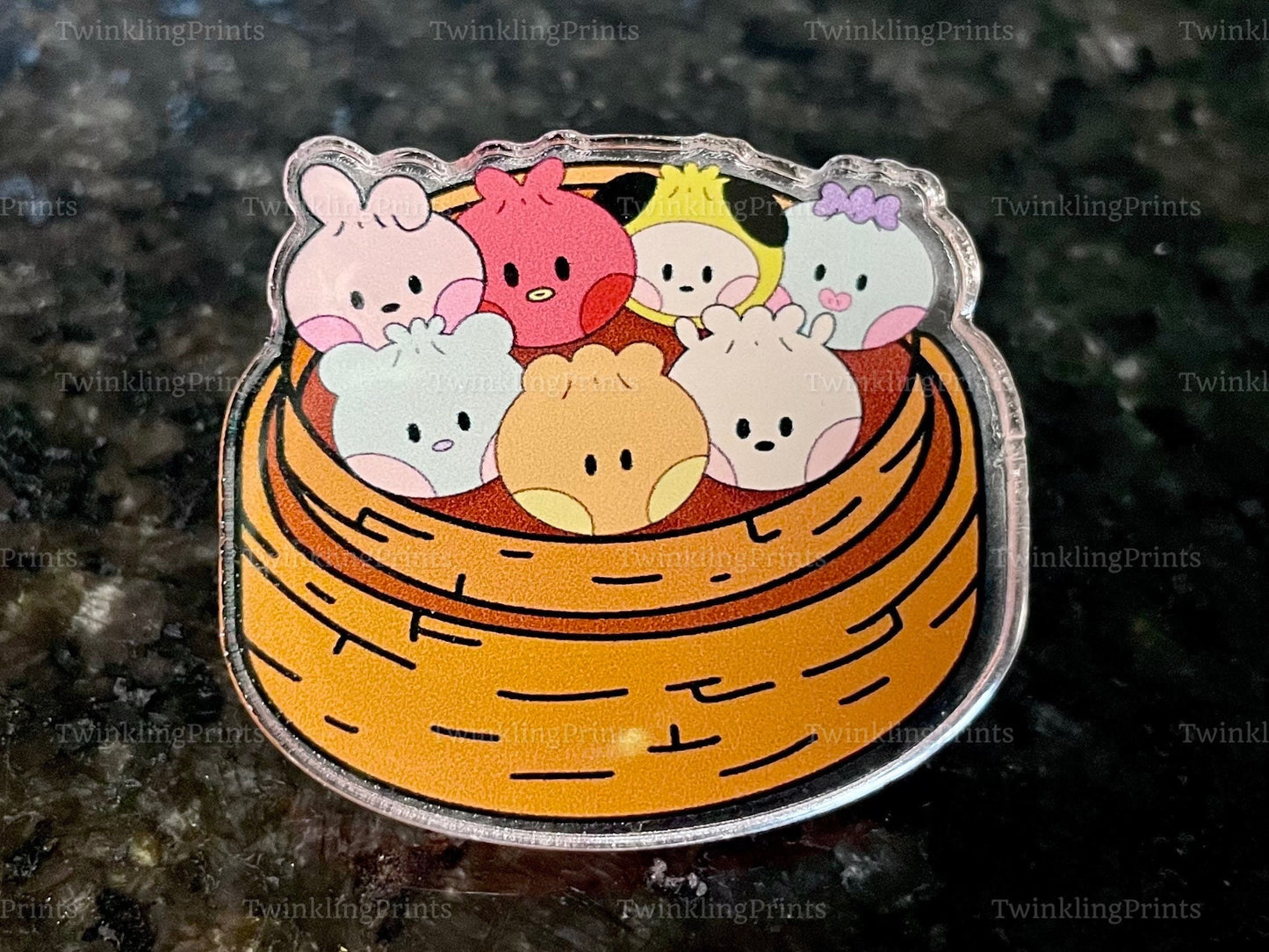 [IN STOCK - PINS] Bangtan Buns Acrylic Pin