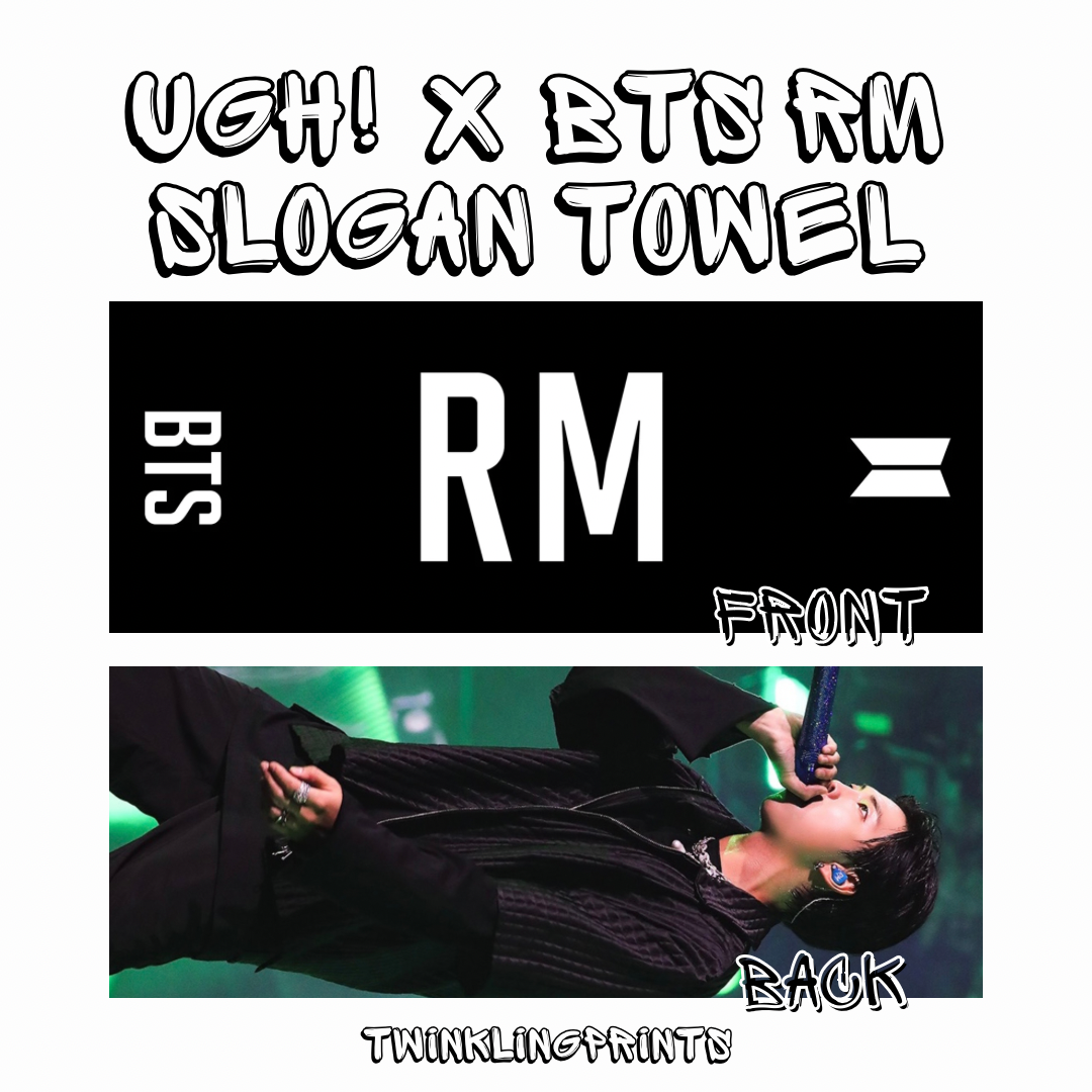 [IN STOCK - SLOGAN TOWEL] BTS Microfiber Slogan Towel (Bangtan, Jungkook, V, Jimin, j-hope, Suga, Jin, RM)