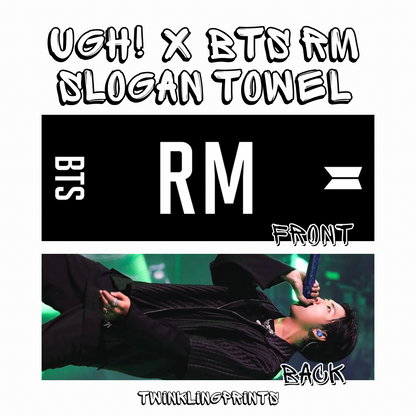 [IN STOCK - SLOGAN TOWEL] BTS Microfiber Slogan Towel (Bangtan, Jungkook, V, Jimin, j-hope, Suga, Jin, RM)