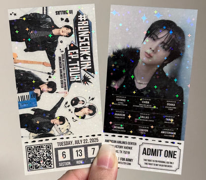 [MADE TO ORDER - CONCERT TICKET] BTS Jin | RunSeokjin_EP.Tour World Tour - (Personalized) Memorabilia Concert Ticket
