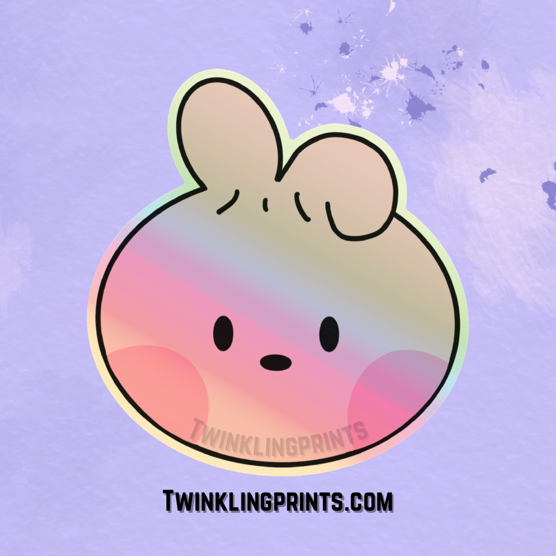[IN STOCK - STICKERS] Bangtan Buns (Cooky) Holographic Sticker