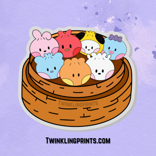 [IN STOCK - STICKERS] Bangtan Buns Sticker