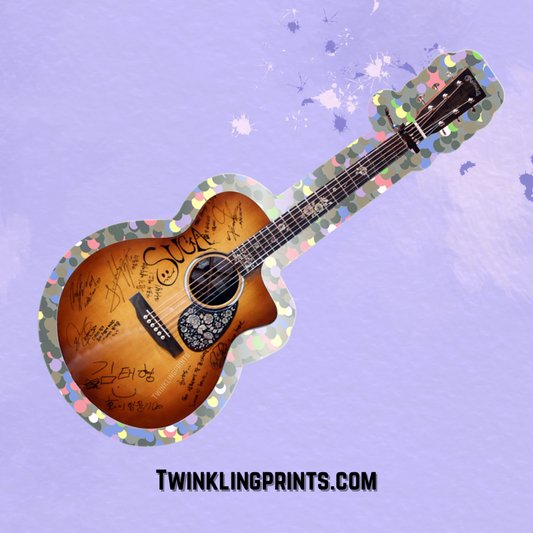 [IN STOCK - STICKERS] SUGA | Agust D | Min Yoongi Guitar Glitter Sticker