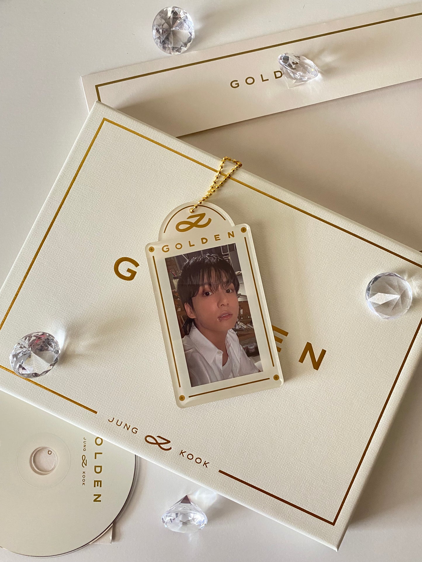 [IN STOCK - PC HOLDER] Jungkook x Golden (Solid / Ivory) Acrylic Photocard Holder