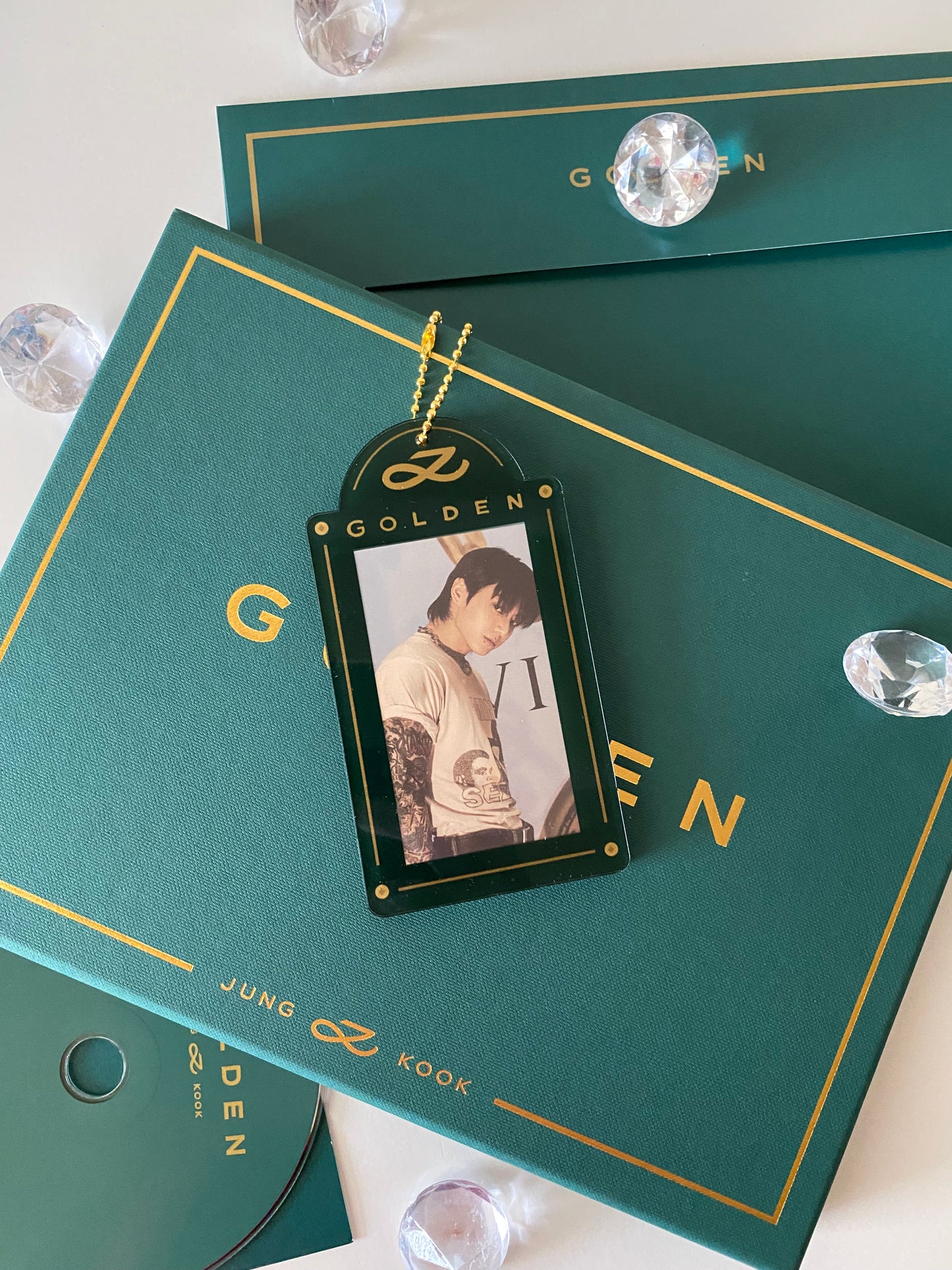 [IN STOCK - PC HOLDER] Jungkook x Golden (Shine / Green) Acrylic Photocard Holder