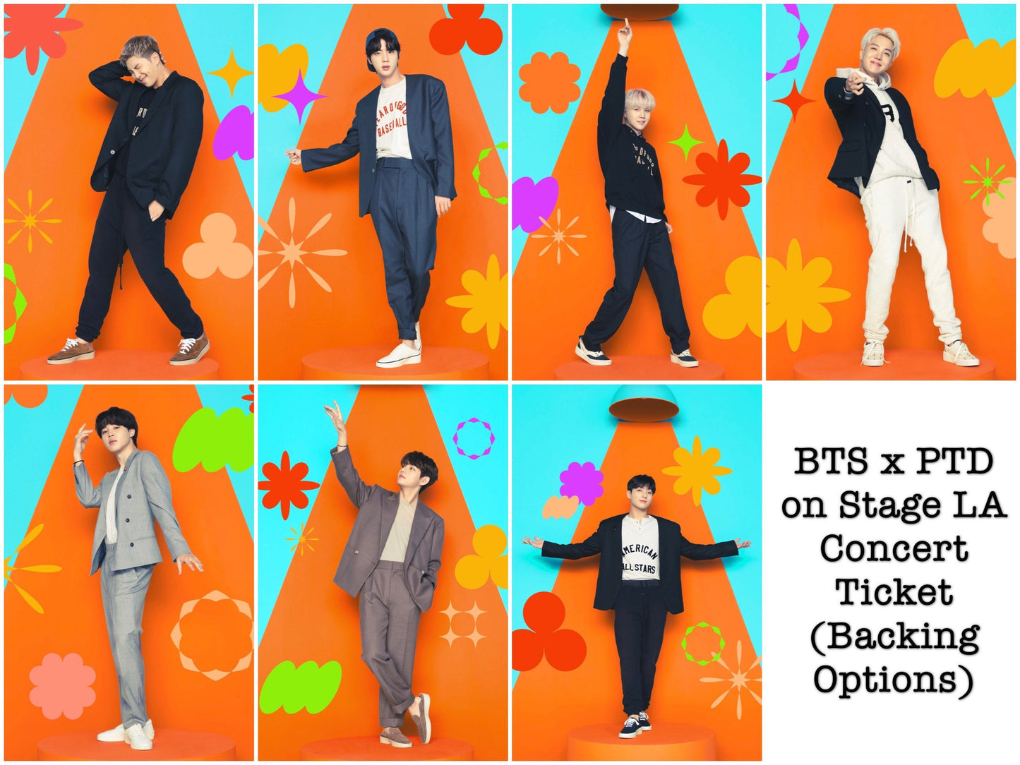 [MADE TO ORDER - CONCERT TICKET] BTS x PTD Permission to Dance On Stage LA - SoFi Stadium - (Personalized) Memorabilia Concert Ticket with Star Holographic finish