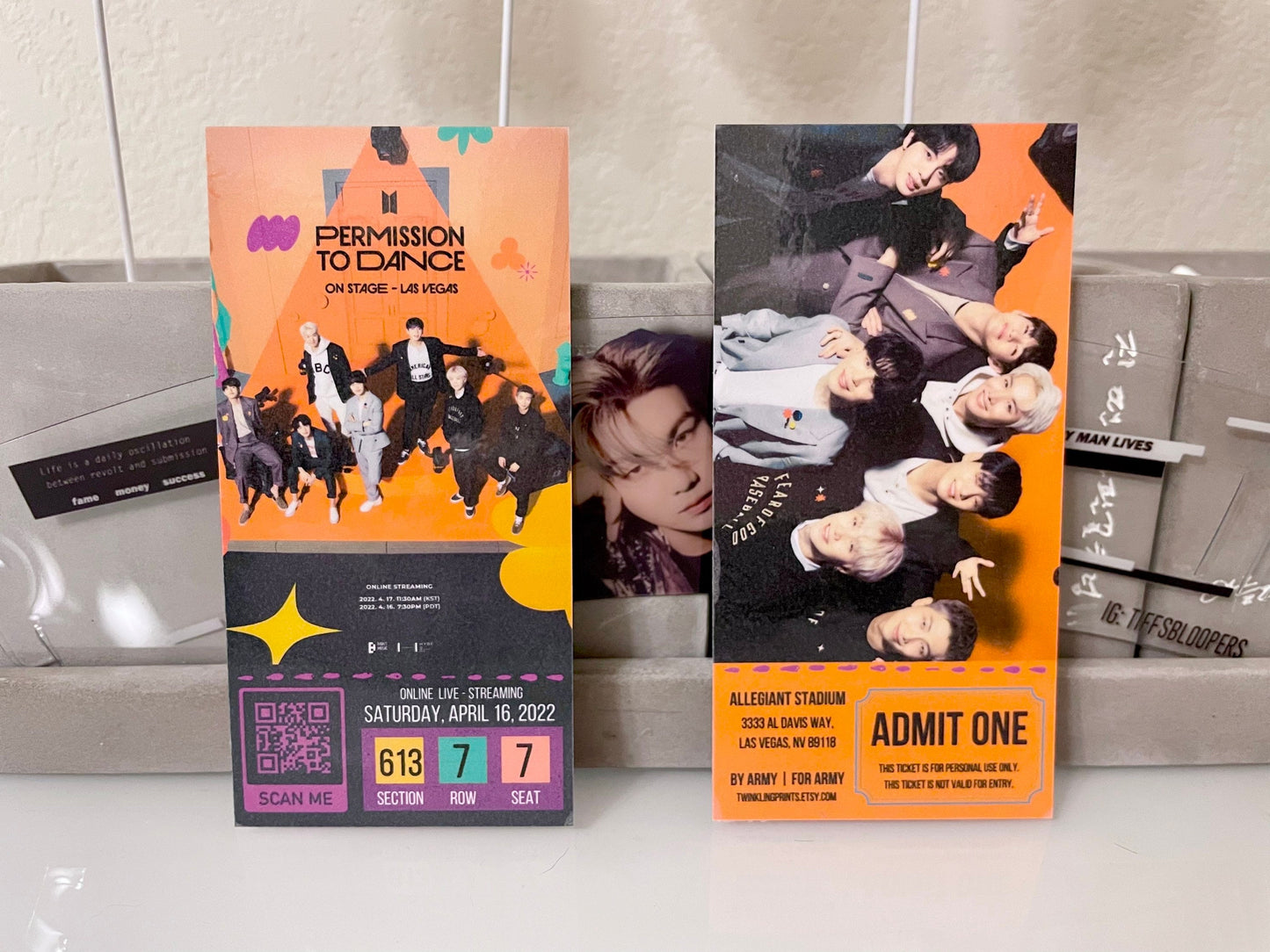 [MADE TO ORDER - CONCERT TICKET] BTS x PTD Permission to Dance On Stage Las Vegas - ONLINE Streaming - (Personalized) Memorabilia Concert Ticket