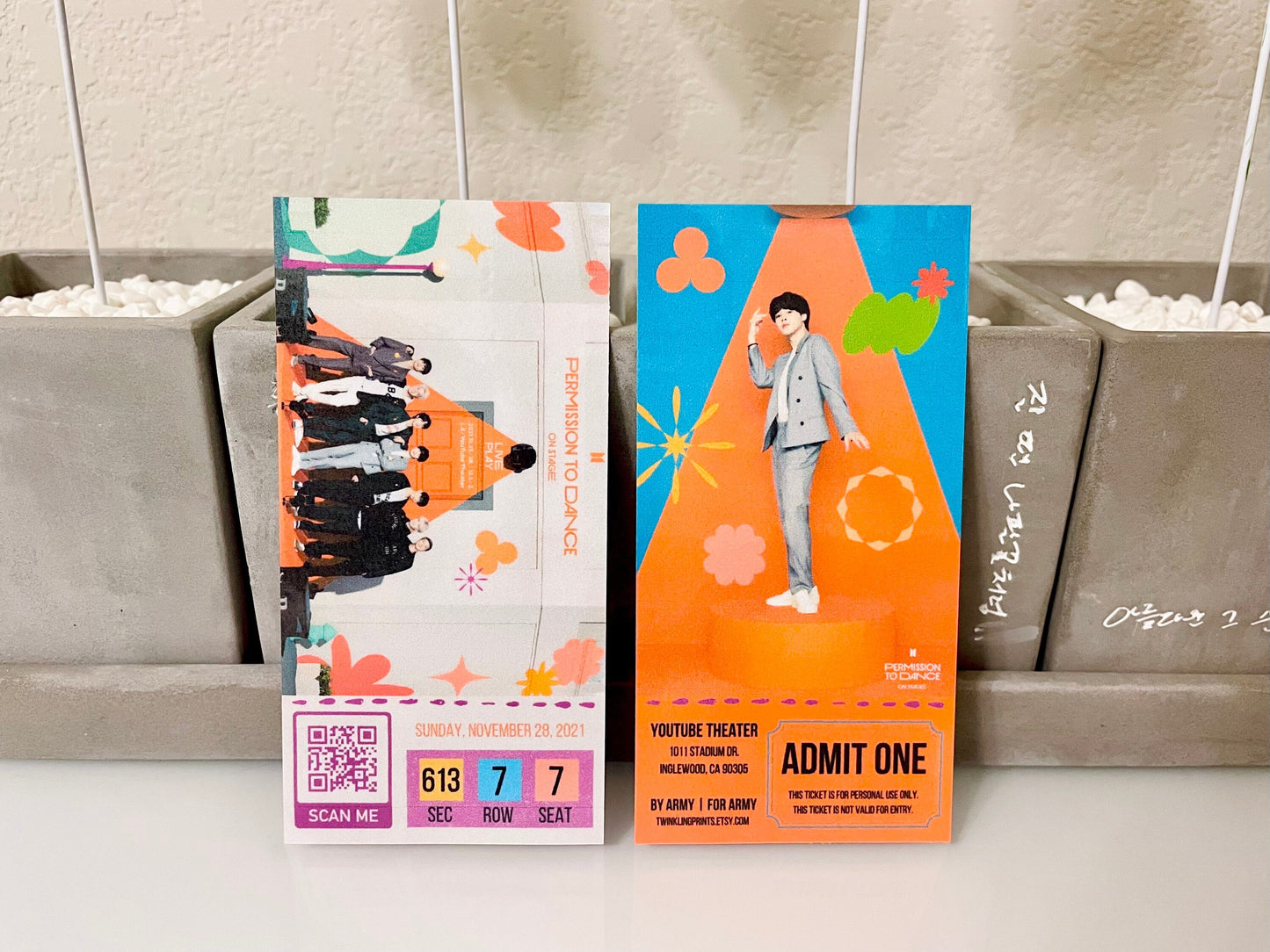 [MADE TO ORDER - CONCERT TICKET] BTS x PTD Permission to Dance On Stage LA - Live Play at Youtube Theater - (Personalized) Memorabilia Concert Ticket