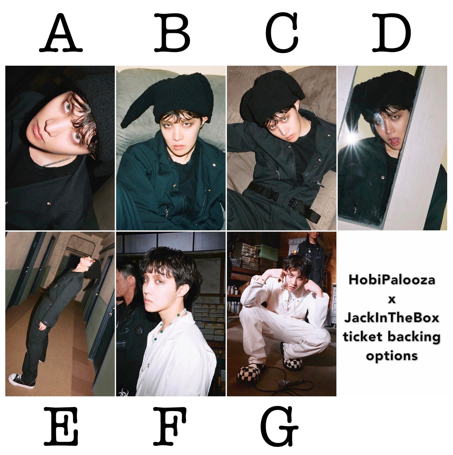 [MADE TO ORDER - CONCERT TICKET] BTS J-Hope at LollaPalooza / HobiPalooza (Jack in the Box x MORE themed) Memorabilia Concert Ticket