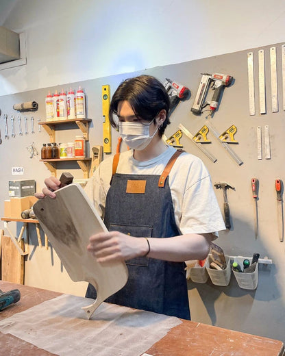 [IN STOCK - KEYCHAINS] BTS SUGA (Beech) Whale Cutting Board Mini Wooden Keychain