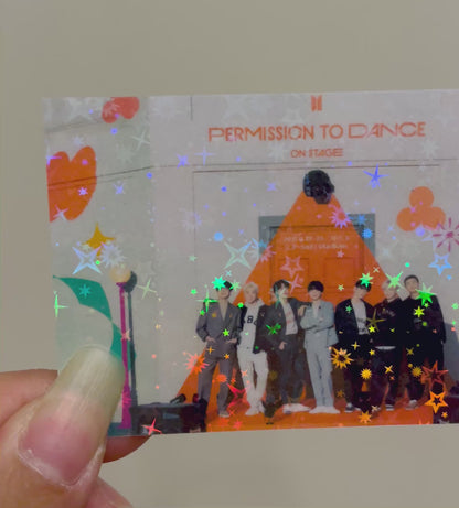 [MADE TO ORDER - CONCERT TICKET] BTS x PTD Permission to Dance On Stage LA - SoFi Stadium - (Personalized) Memorabilia Concert Ticket with Star Holographic finish