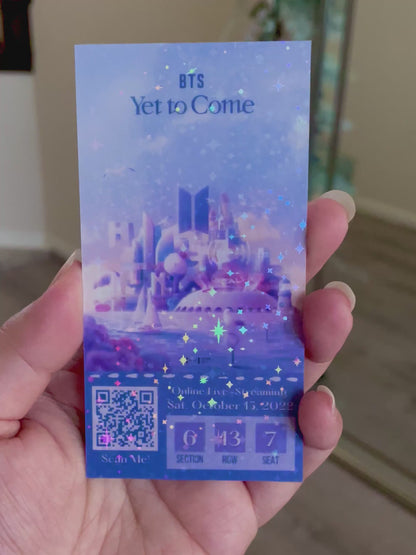 [MADE TO ORDER - CONCERT TICKET] BTS x Yet To Come in BUSAN - ONLINE Streaming - Memorabilia Concert Ticket