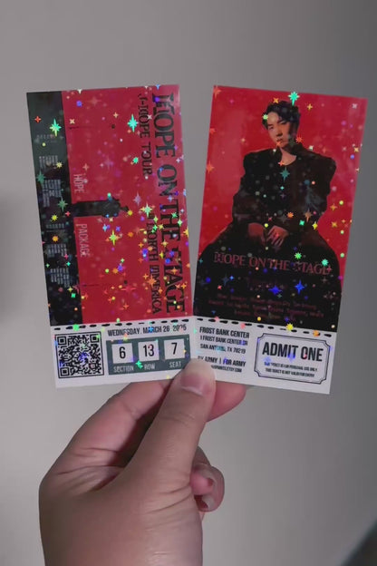[MADE TO ORDER - CONCERT TICKET] BTS J-Hope | Hope On The Stage World Tour - (Personalized) Memorabilia Concert Ticket