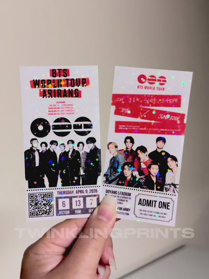 [MADE TO ORDER - CONCERT TICKET] 1 - BTS World Tour ARIRANG V2.0 - Online Live Streaming in GOYANG - (Personalized) Memorabilia Concert Ticket